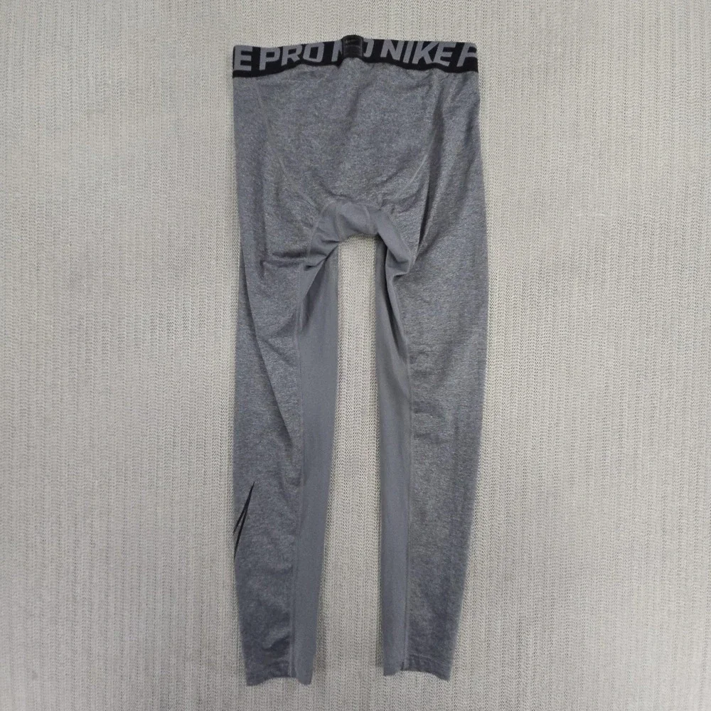 Nike Pro Dri-FIT Leggings Youth XL Gray Compression Running Training 726464-091